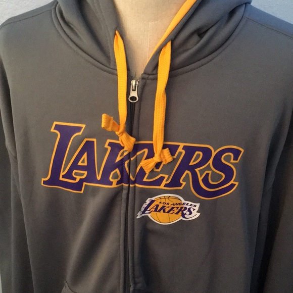 NBA Los Angeles Lakers gray zip hoodie - Picture 2 of 11